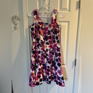 Kate Hill Purple and Orange Floral Dress